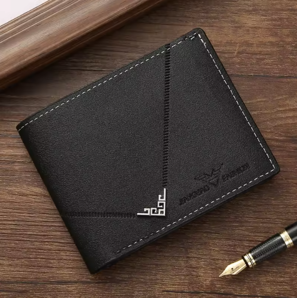 AeroClip Slim Series - Men’s Ultra-Slim Leather Bifold Wallet with Integrated Money Clip, RFID-Blocking Card & ID Slots