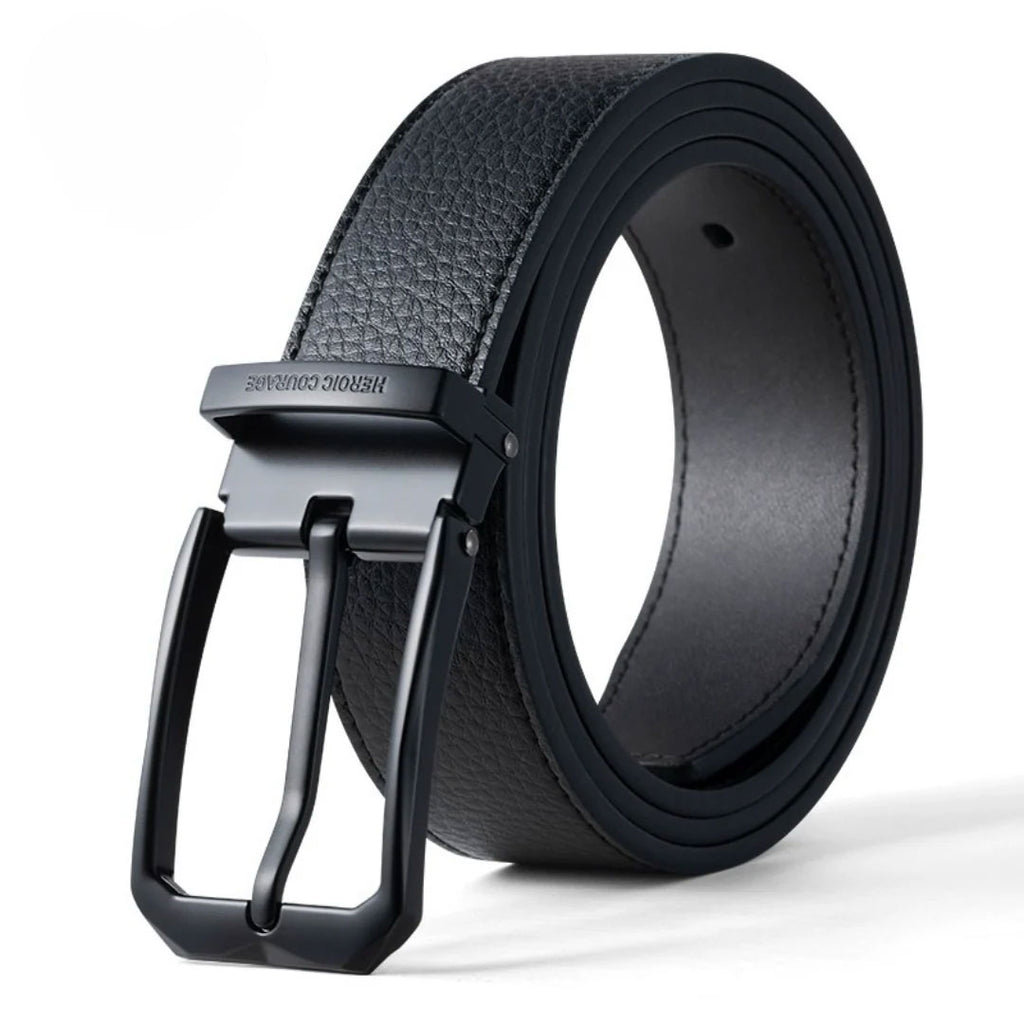 SuitLock Signature - Men’s 2025 Genuine Leather Pin-Buckle Belt – Classic Business Suit