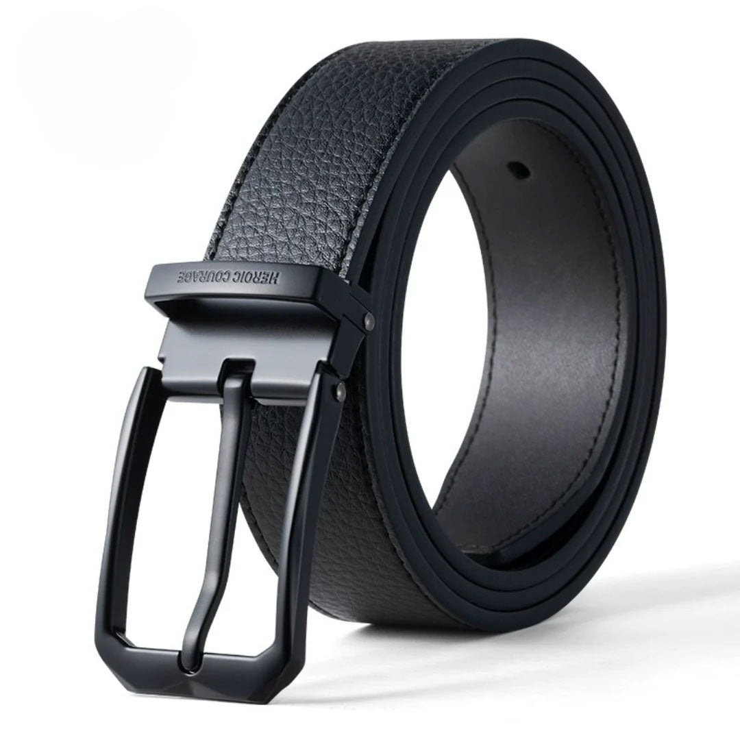 SuitLock Signature - Men’s 2025 Genuine Leather Pin-Buckle Belt – Classic Business Suit