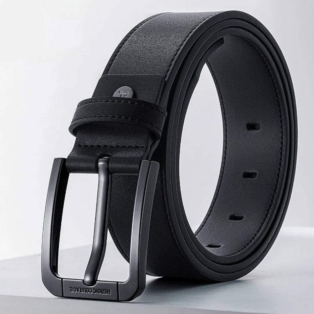 SuitLock Signature - Men’s 2025 Genuine Leather Pin-Buckle Belt – Classic Business Suit