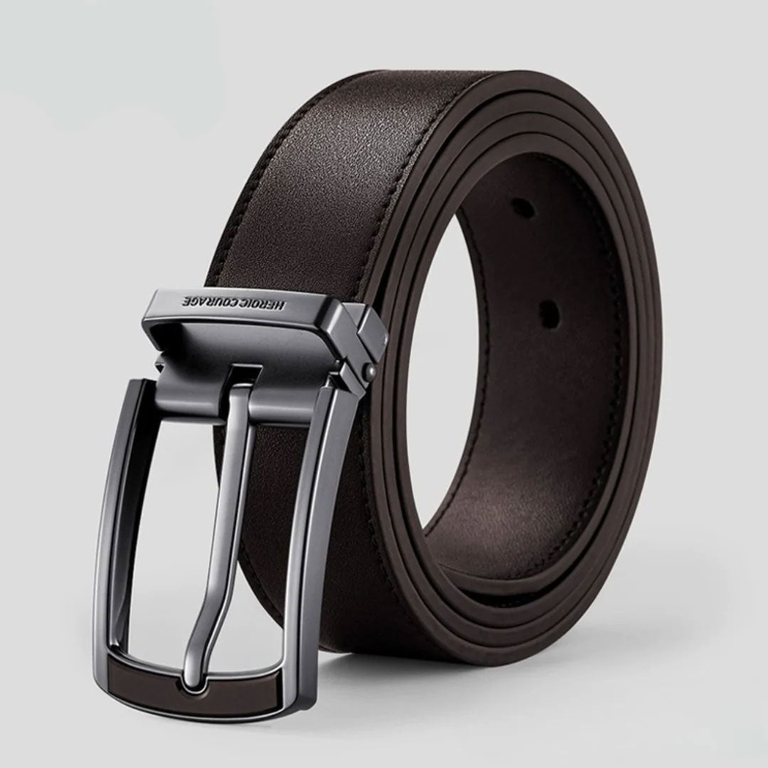 SuitLock Signature - Men’s 2025 Genuine Leather Pin-Buckle Belt – Classic Business Suit