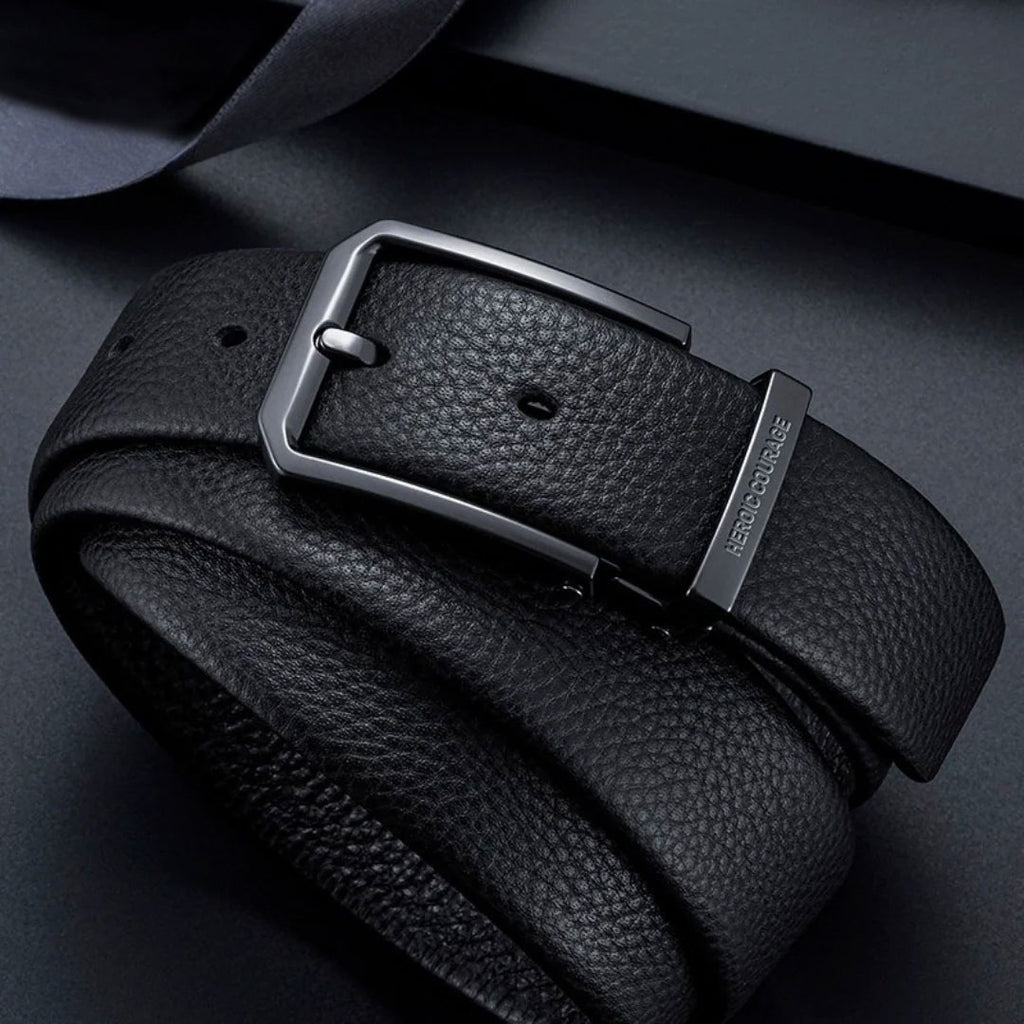 SuitLock Signature - Men’s 2025 Genuine Leather Pin-Buckle Belt – Classic Business Suit