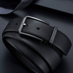 SuitLock Signature - Men’s 2025 Genuine Leather Pin-Buckle Belt – Classic Business Suit