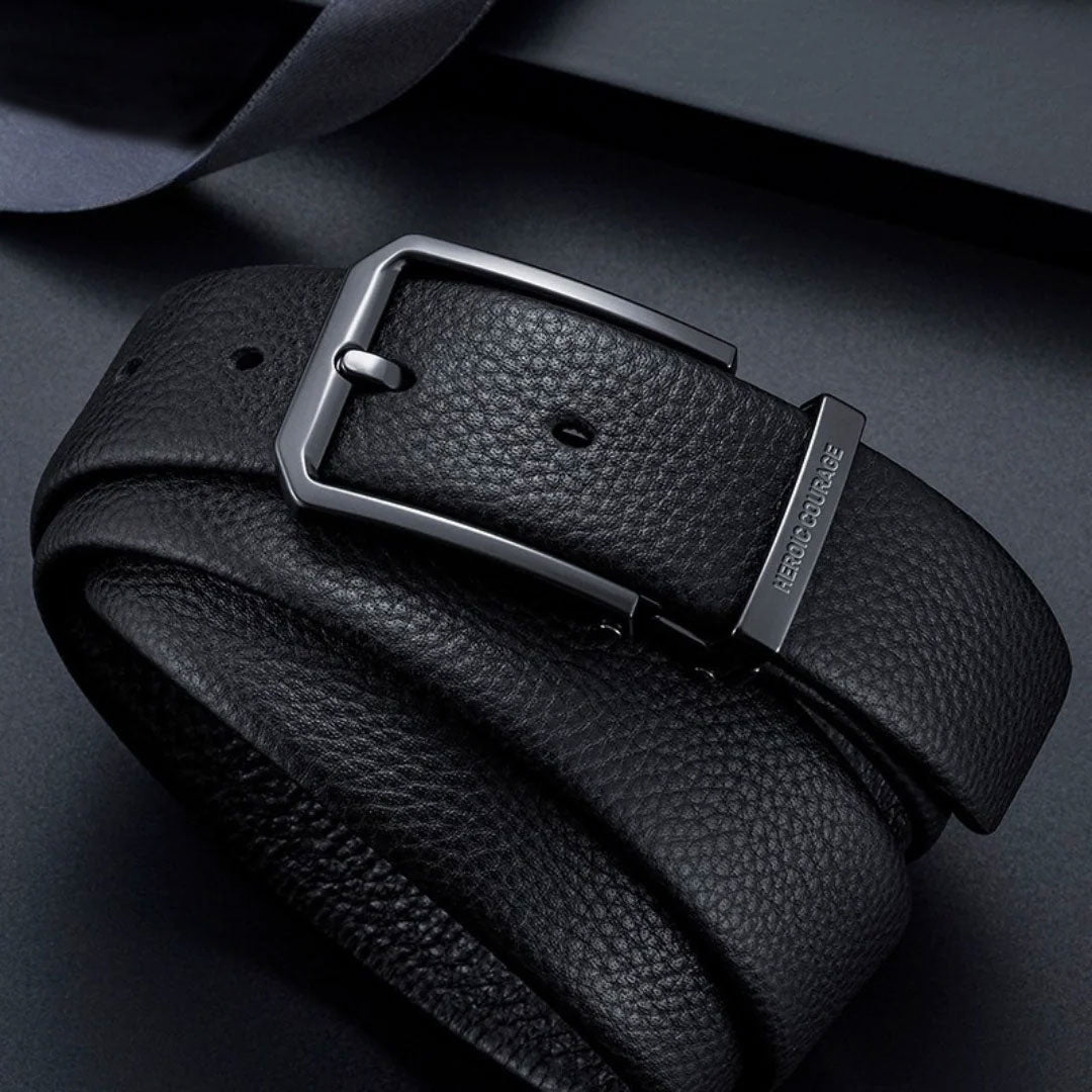 SuitLock Signature - Men’s 2025 Genuine Leather Pin-Buckle Belt – Classic Business Suit