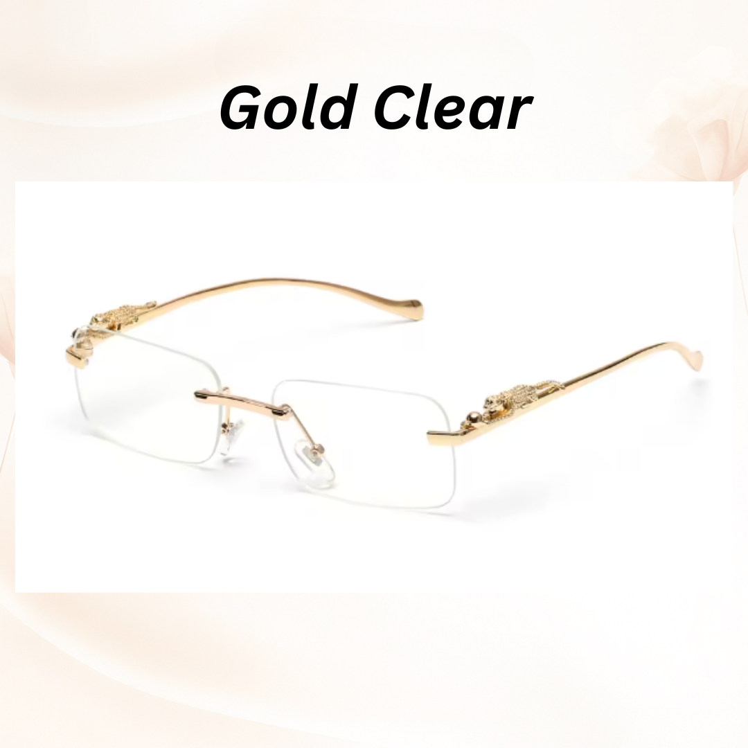 EdgeCut Rimless Shades - UV400 Rimless Square Metal Sunglasses