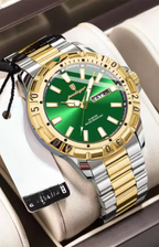 Aegis WeekMaster – Men’s Military Quartz Watch, 5 ATM Waterproof with Luminous Hands, Date & Week Display, Stainless-Steel Strap