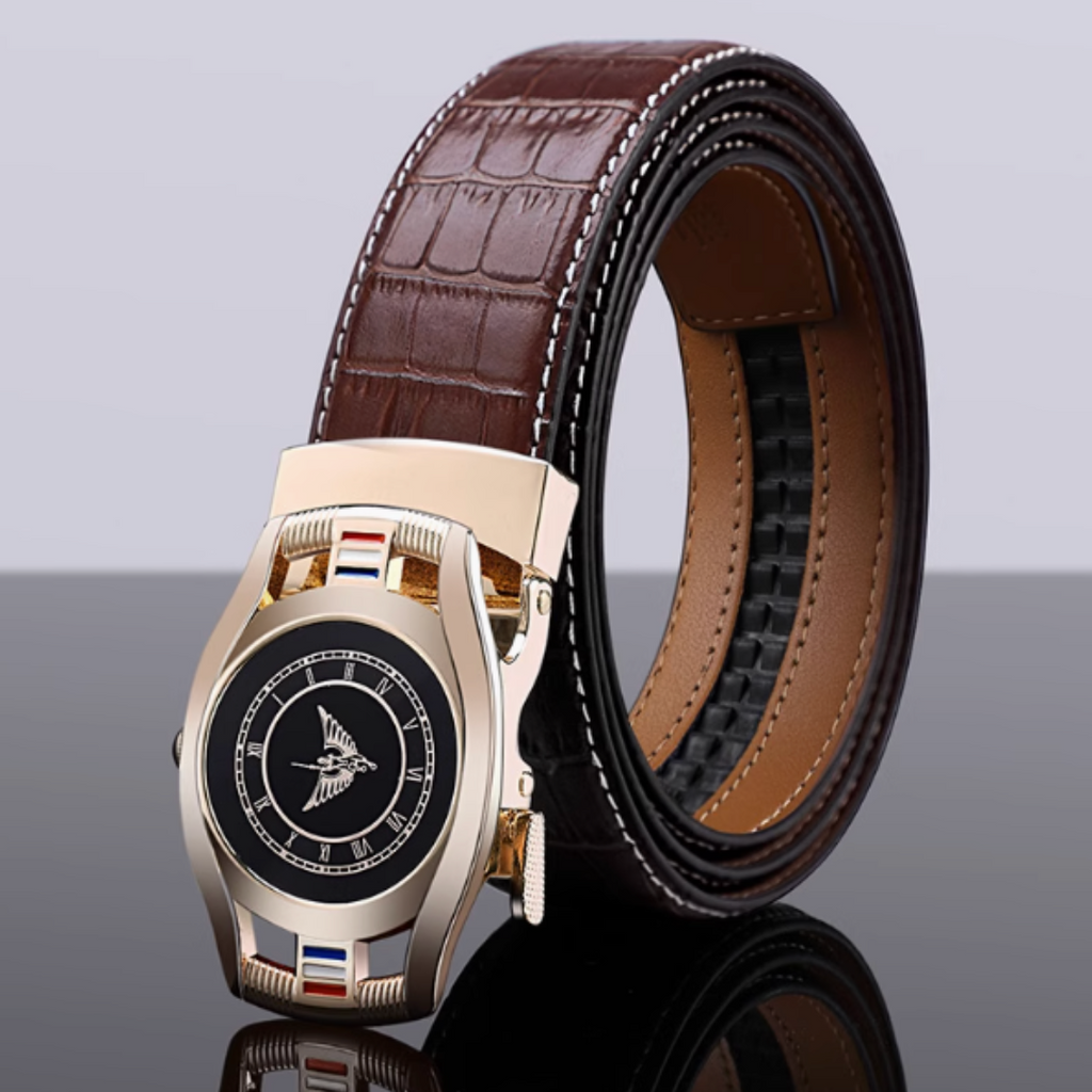 CrownLock Classic - King Paul Pure Cowhide Automatic Buckle Belt – Sleek All-Match Minimalist