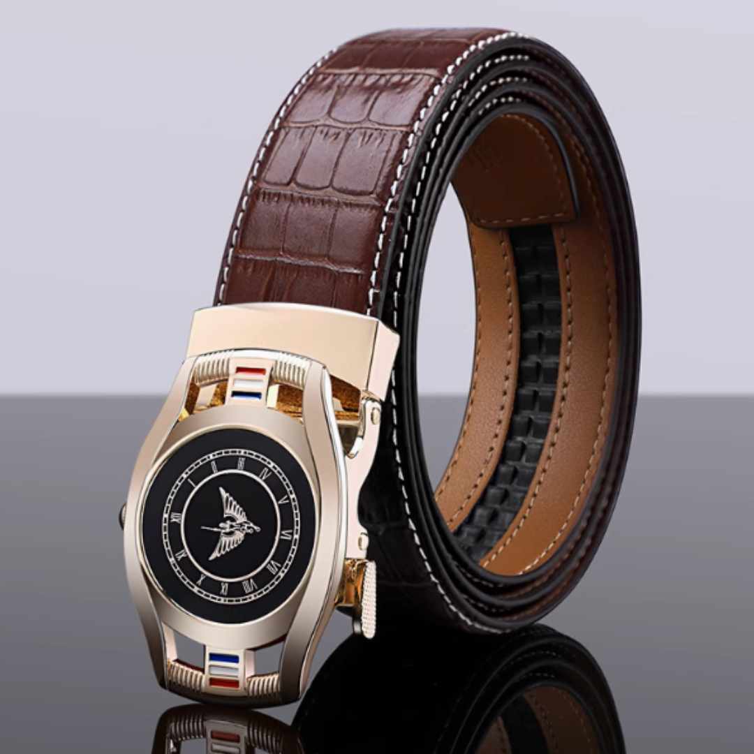 CrownLock Classic - King Paul Pure Cowhide Automatic Buckle Belt – Sleek All-Match Minimalist