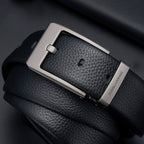 SuitLock Signature - Men’s 2025 Genuine Leather Pin-Buckle Belt – Classic Business Suit