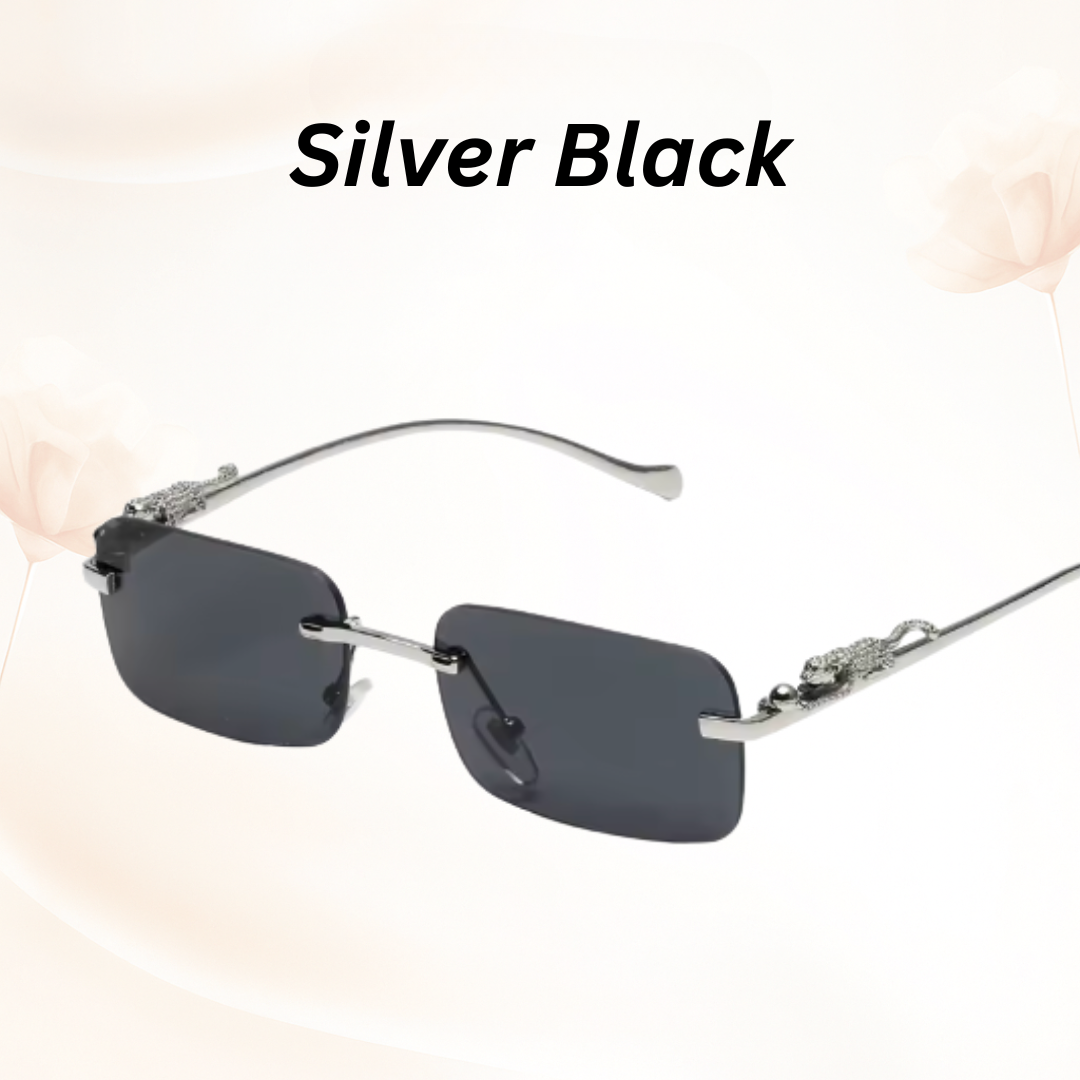 EdgeCut Rimless Shades - UV400 Rimless Square Metal Sunglasses