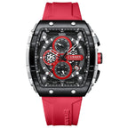 SquareSport Elite -  Luxury Men’s Quartz Watch – Waterproof Silicone Strap