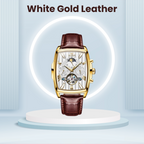 Olys Swiss-Certified Rectangular Skeleton Watch – Men's Automatic Timepiece, Genuine Brand