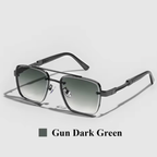 Premium Pilot Gradient Shades - Luxury Gradient Square Pilot Sunglasses with Metal Frame
