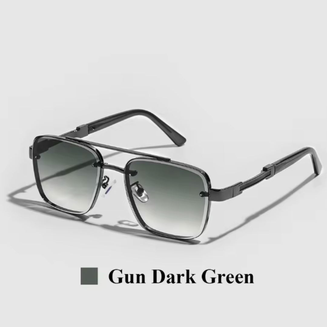 Premium Pilot Gradient Shades - Luxury Gradient Square Pilot Sunglasses with Metal Frame