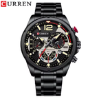 EmeraldForce - Men’s Luxury Green-Dial Stainless Steel Quartz Sport Watch – Waterproof with Date Display