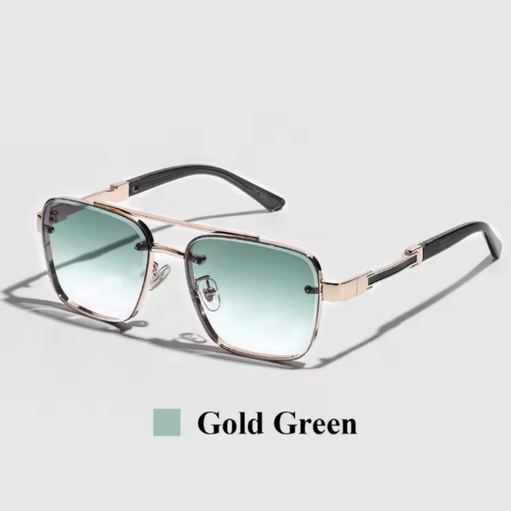 Premium Pilot Gradient Shades - Luxury Gradient Square Pilot Sunglasses with Metal Frame