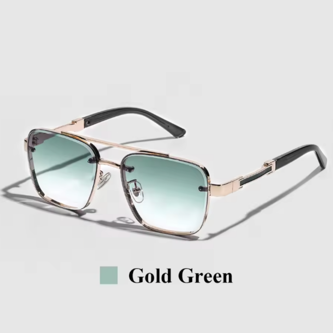 Premium Pilot Gradient Shades - Luxury Gradient Square Pilot Sunglasses with Metal Frame