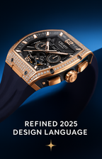 Gelatu 2025 Signature Series – Men's Large Dial Mechanical Watch with Luminous Accents & Diamond Detailing