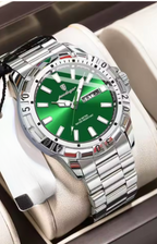 Aegis WeekMaster – Men’s Military Quartz Watch, 5 ATM Waterproof with Luminous Hands, Date & Week Display, Stainless-Steel Strap
