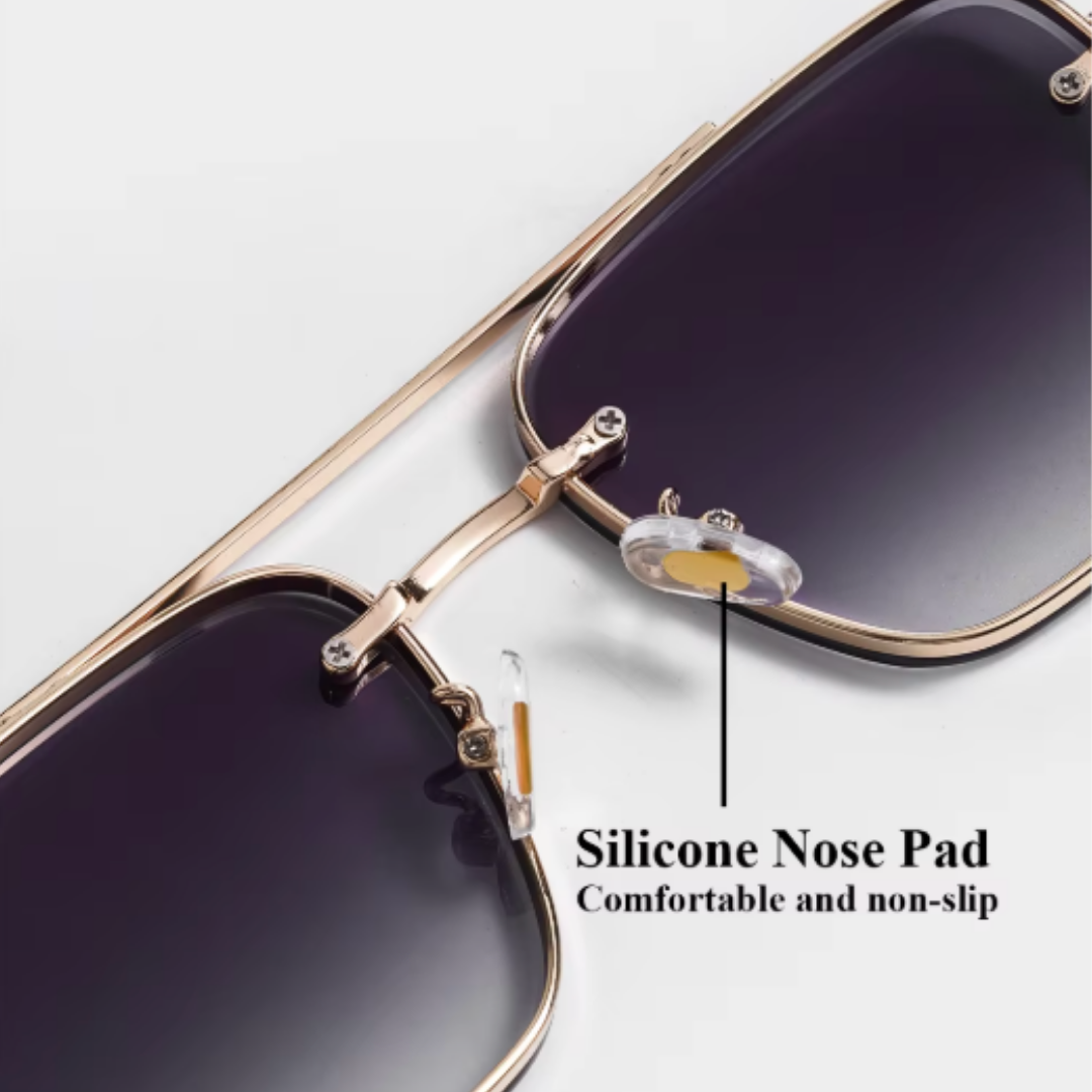 Premium Pilot Gradient Shades - Luxury Gradient Square Pilot Sunglasses with Metal Frame