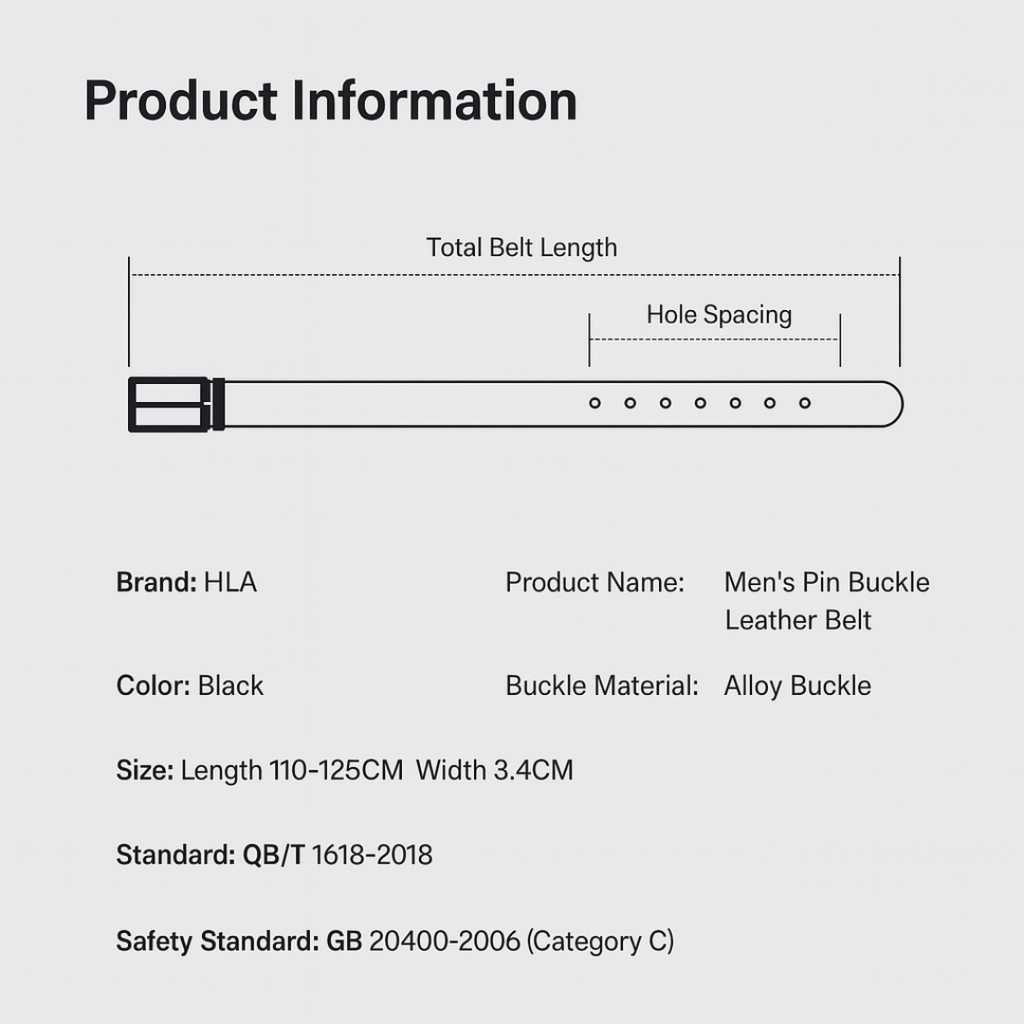 SuitLock Signature - Men’s 2025 Genuine Leather Pin-Buckle Belt – Classic Business Suit