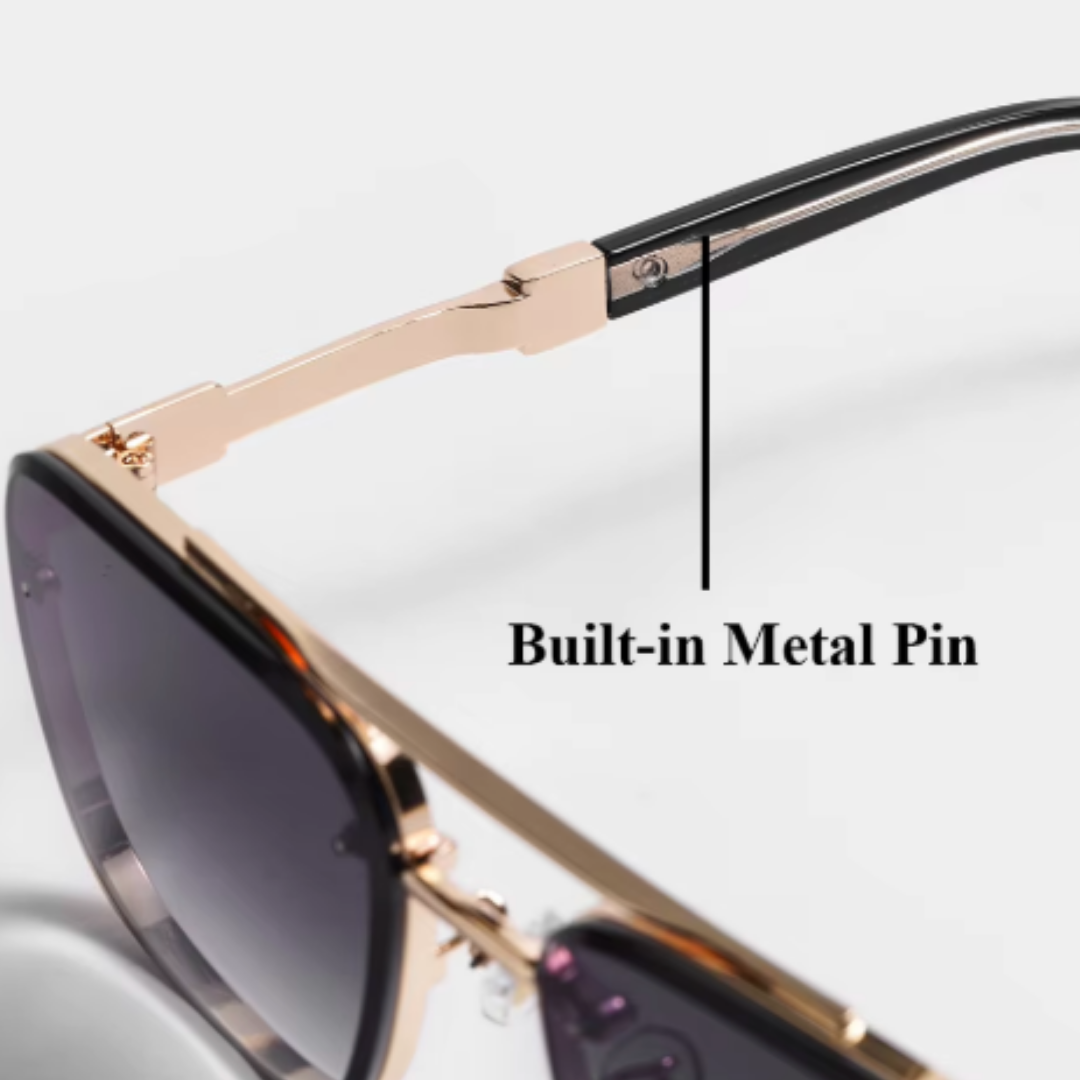 Premium Pilot Gradient Shades - Luxury Gradient Square Pilot Sunglasses with Metal Frame