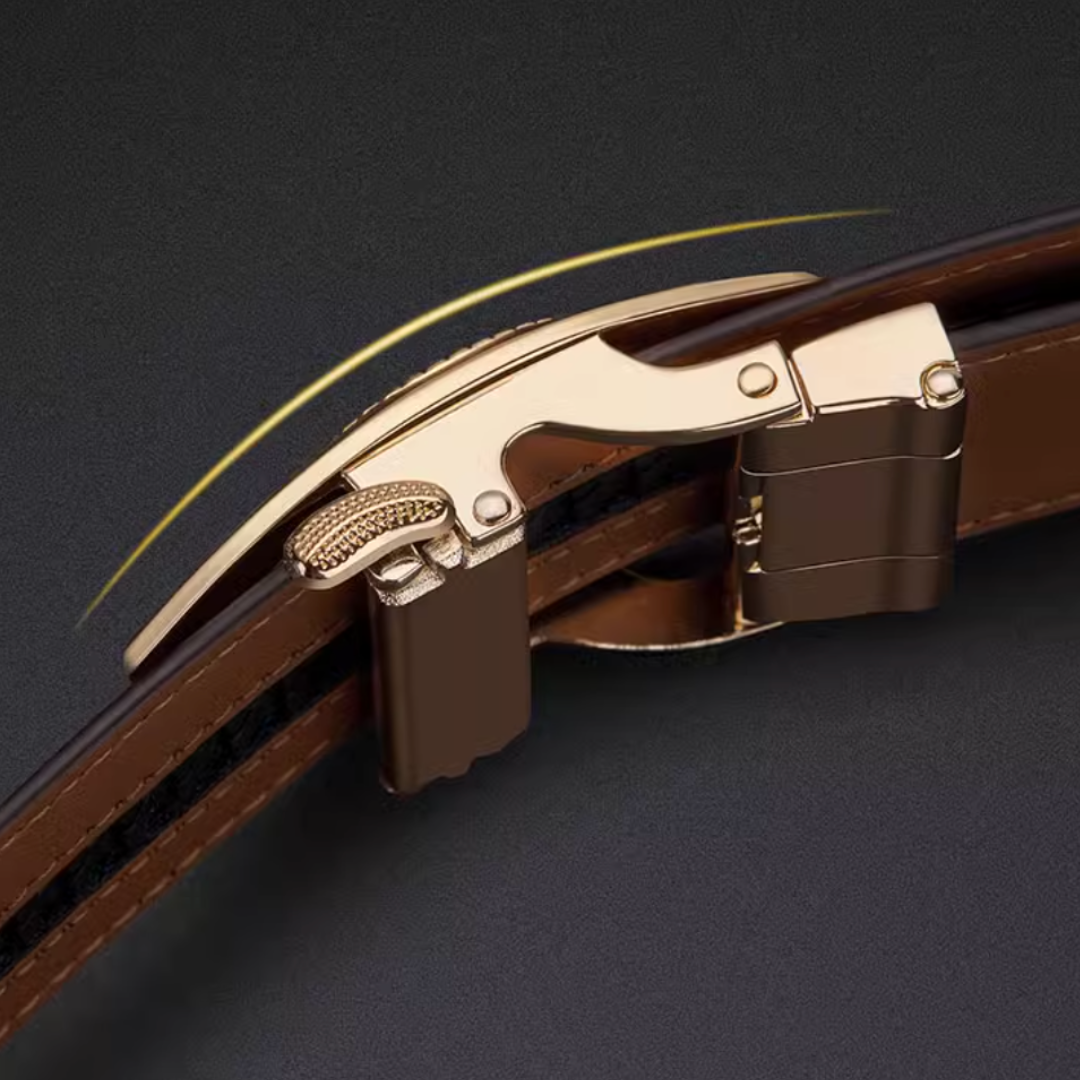 CrownLock Classic - King Paul Pure Cowhide Automatic Buckle Belt – Sleek All-Match Minimalist