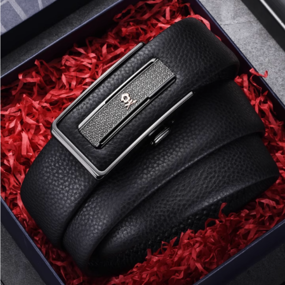 Executive Ratchet Belt - Montagut Executive Ratchet Belt – Full-Grain Cowhide Automatic Buckle