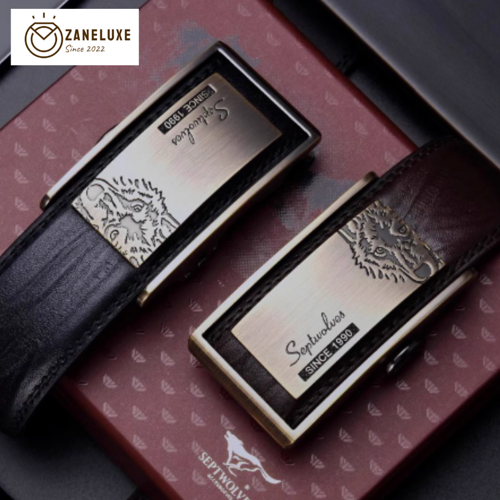 Premium Buckle Belt - 2025 Men’s Genuine Cowhide Leather Belt with Automatic Buckle – Sleek Business & Casual Style