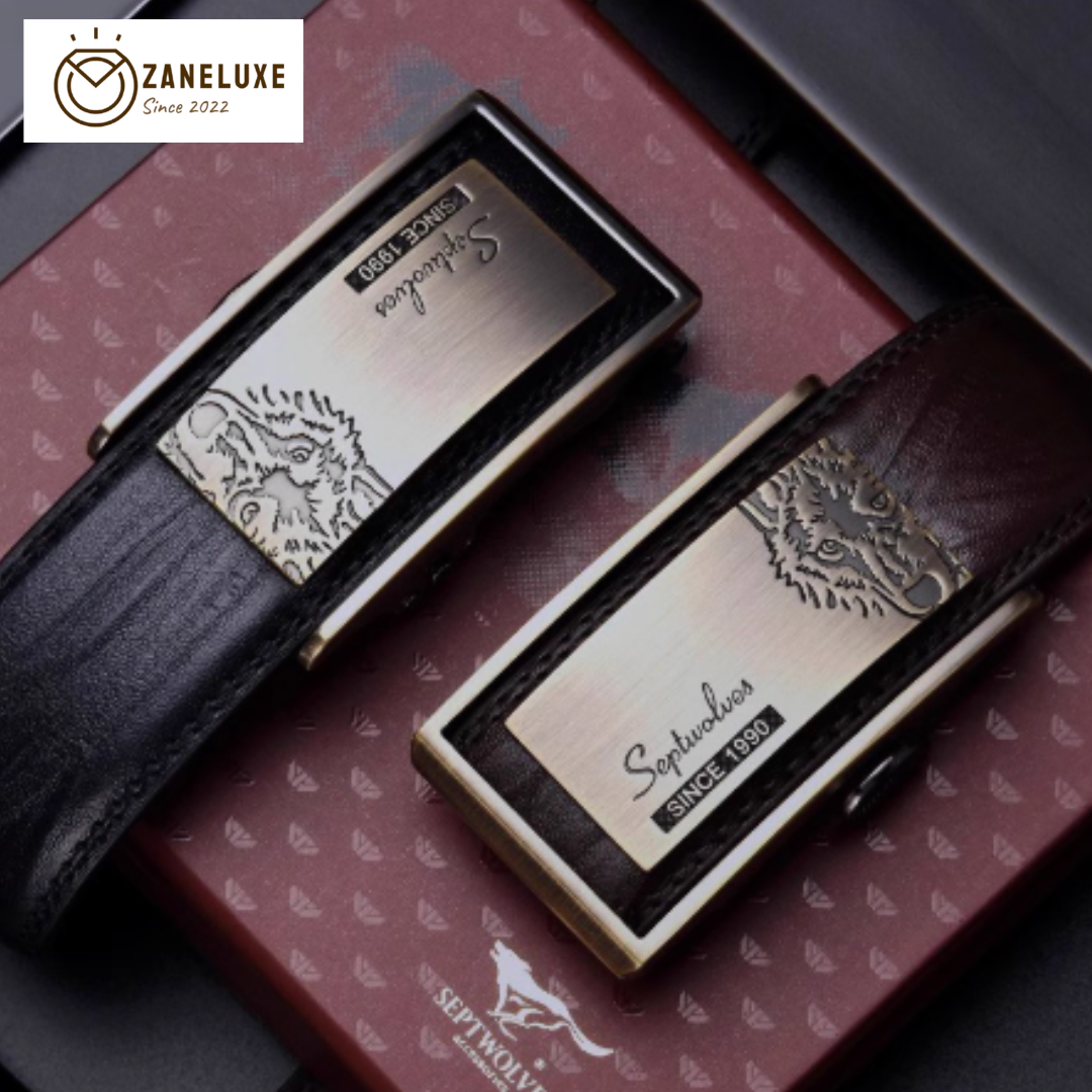 Premium Buckle Belt - 2025 Men’s Genuine Cowhide Leather Belt with Automatic Buckle – Sleek Business & Casual Style