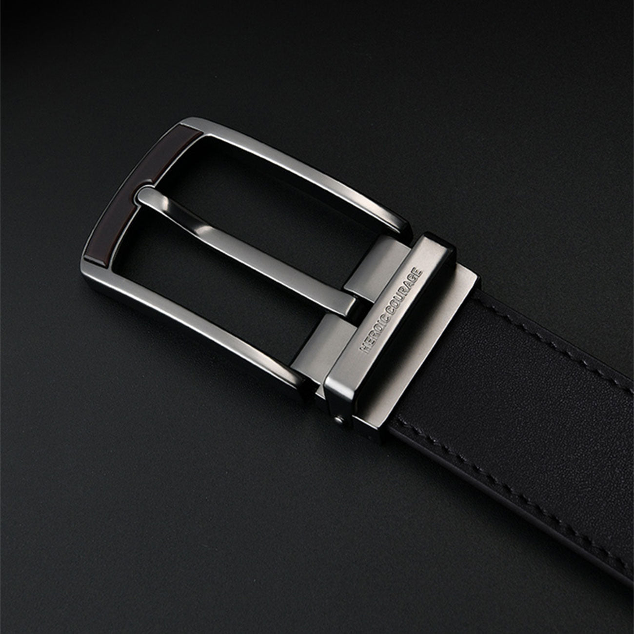 SuitLock Signature - Men’s 2025 Genuine Leather Pin-Buckle Belt – Classic Business Suit