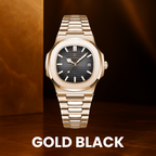 Horizon Classic – Men's Square Luxury Quartz Watch – Stainless Steel, Luminous Display, Date Feature, Waterproof Design