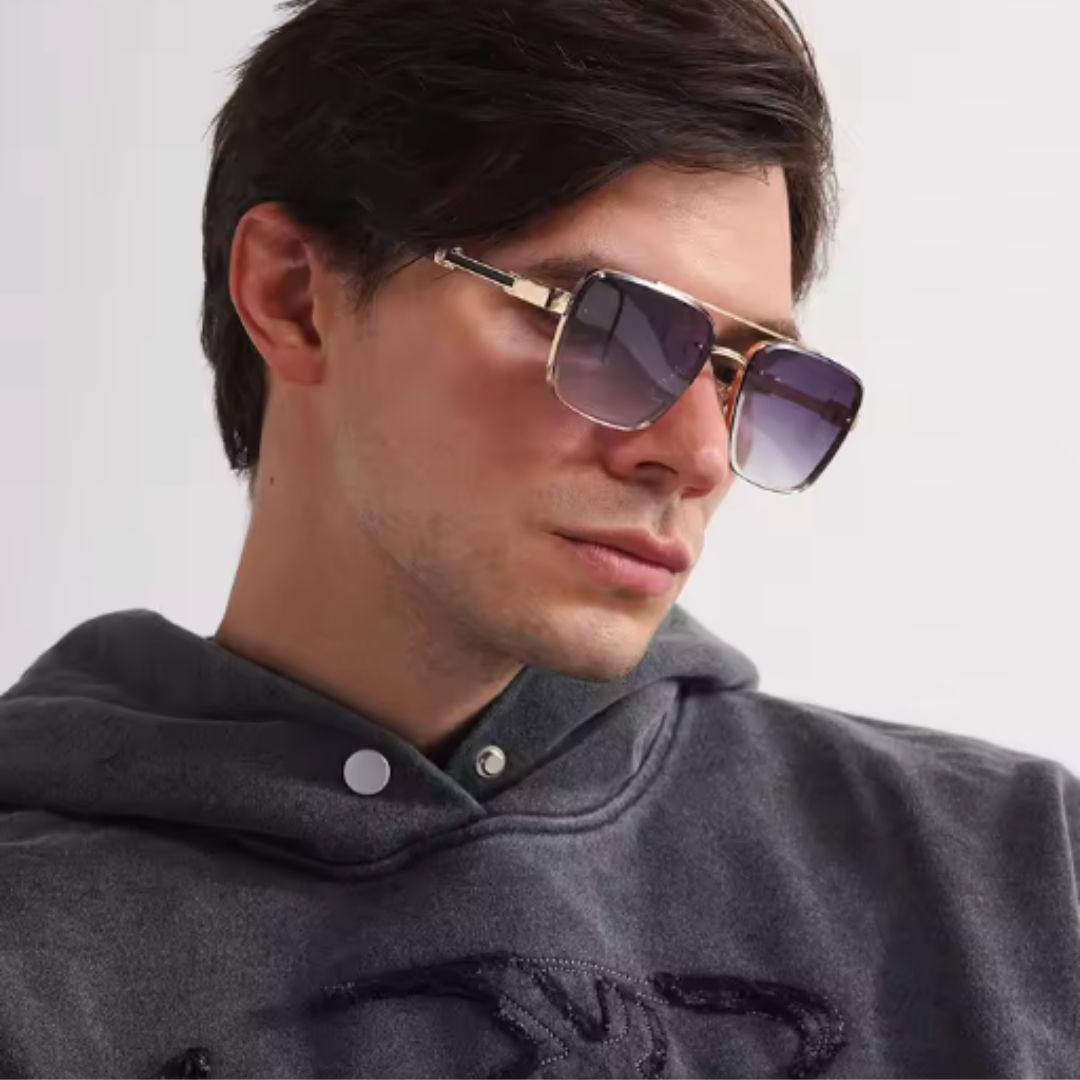Premium Pilot Gradient Shades - Luxury Gradient Square Pilot Sunglasses with Metal Frame
