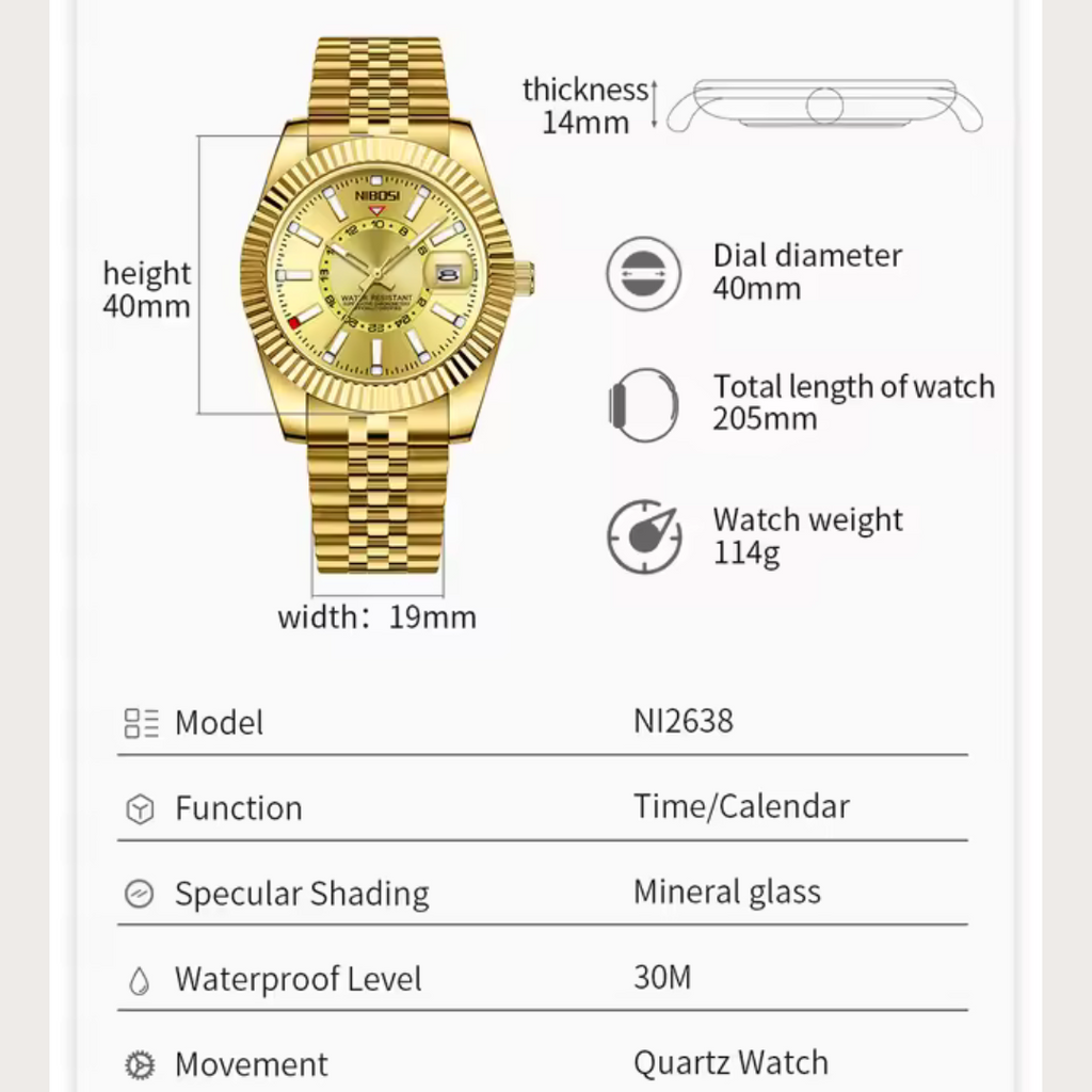AquaMaster Elite 30ATM – Men’s Luxury Dive Quartz Watch with Date, 300 m Waterproof Sport Timepiece