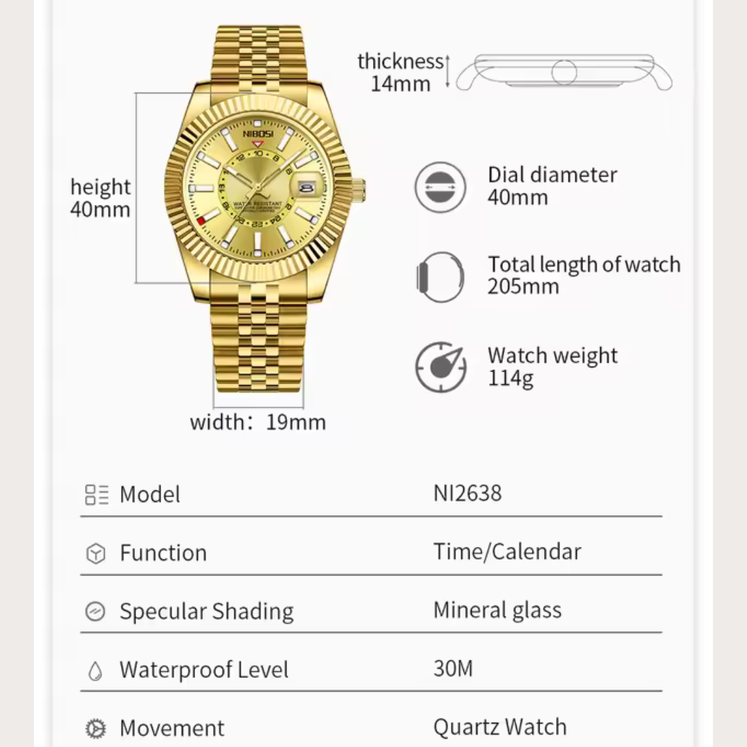 AquaMaster Elite 30ATM – Men’s Luxury Dive Quartz Watch with Date, 300 m Waterproof Sport Timepiece