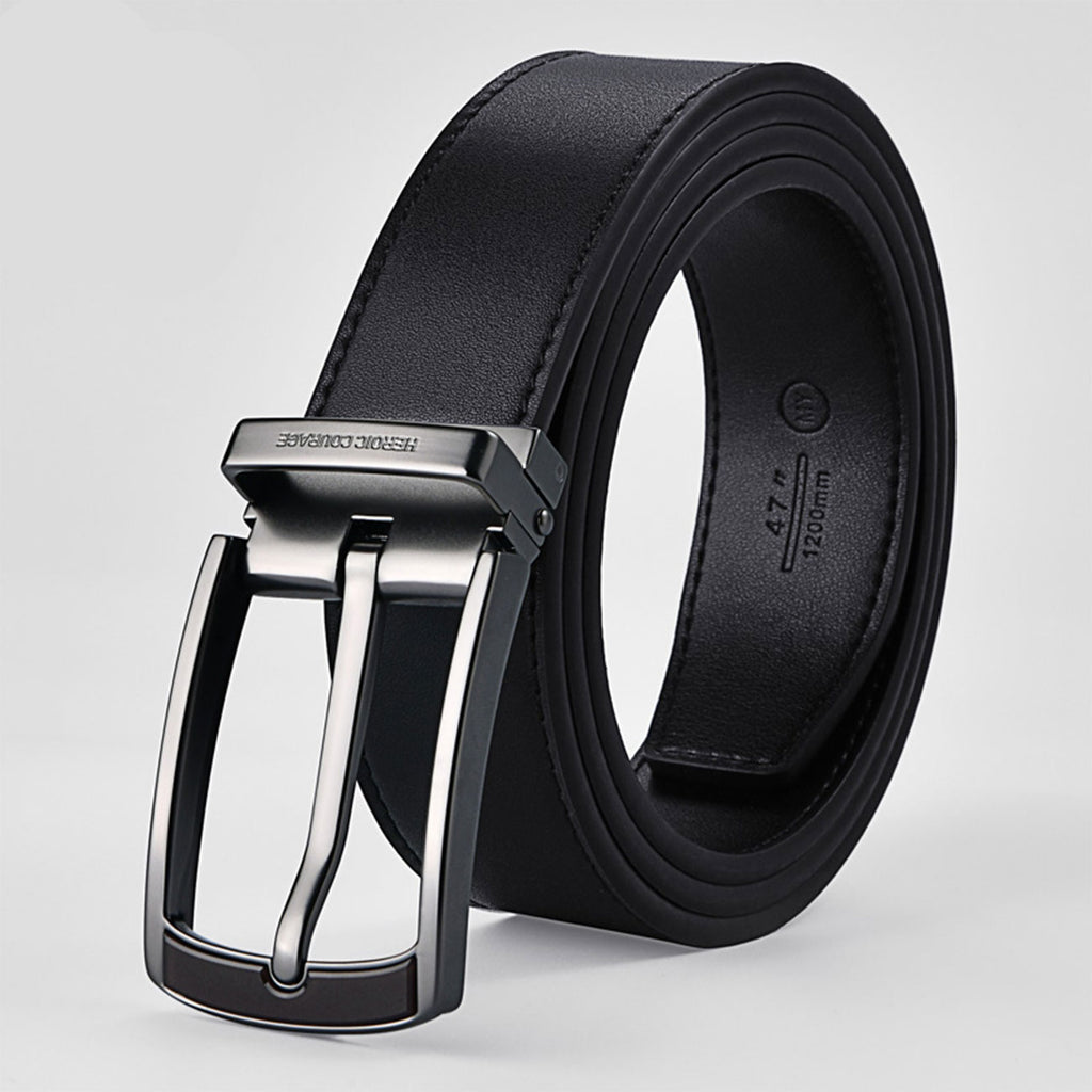 SuitLock Signature - Men’s 2025 Genuine Leather Pin-Buckle Belt – Classic Business Suit