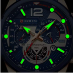 EmeraldForce - Men’s Luxury Green-Dial Stainless Steel Quartz Sport Watch – Waterproof with Date Display
