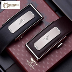 Premium Buckle Belt - 2025 Men’s Genuine Cowhide Leather Belt with Automatic Buckle – Sleek Business & Casual Style