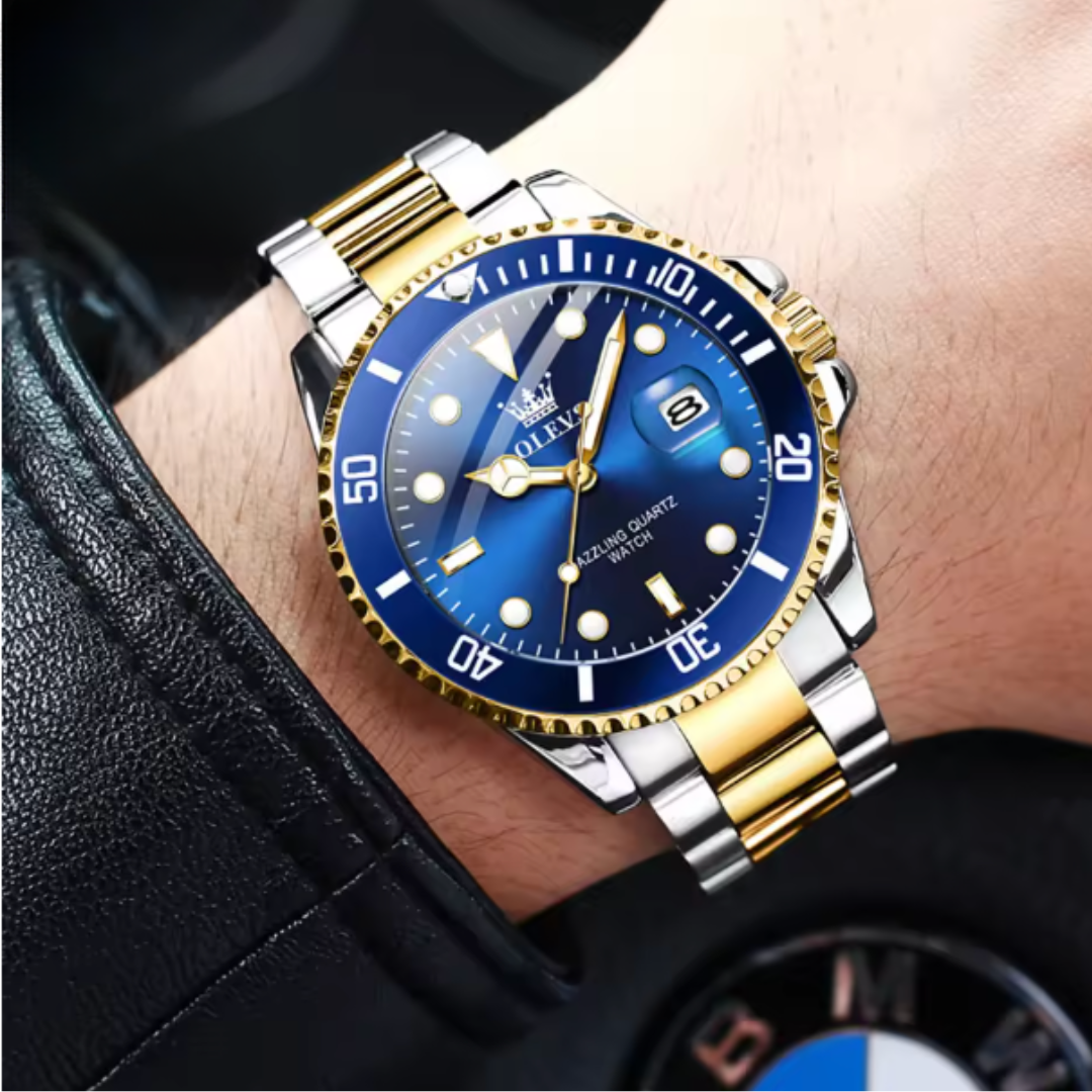EliteSport - Automatic Date Quartz Men’s Waterproof Chronograph Watch