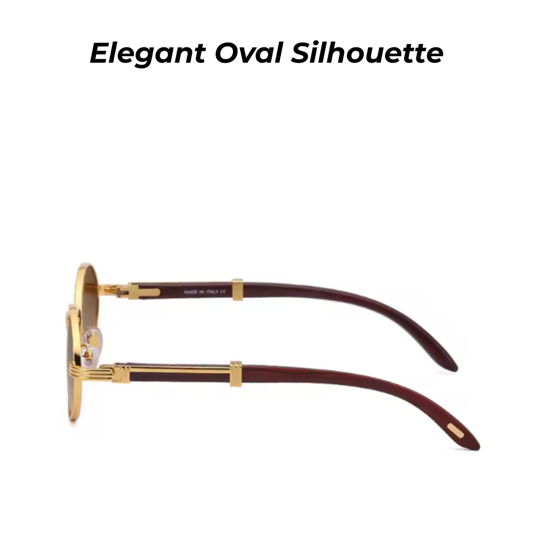 Woodland Aura Ovals - TimberOval Unisex Designer Wooden Sunglasses