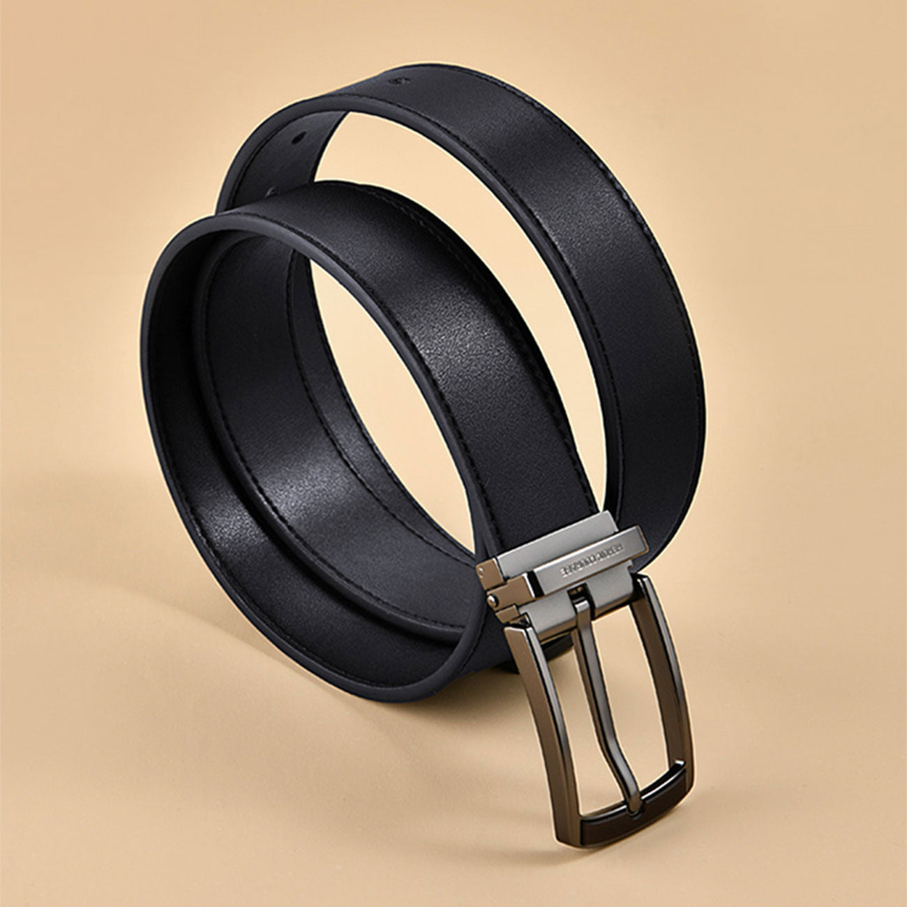 SuitLock Signature - Men’s 2025 Genuine Leather Pin-Buckle Belt – Classic Business Suit