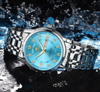 BlueDiamond DayDate - Elegance Day-Date Stainless Steel Watch