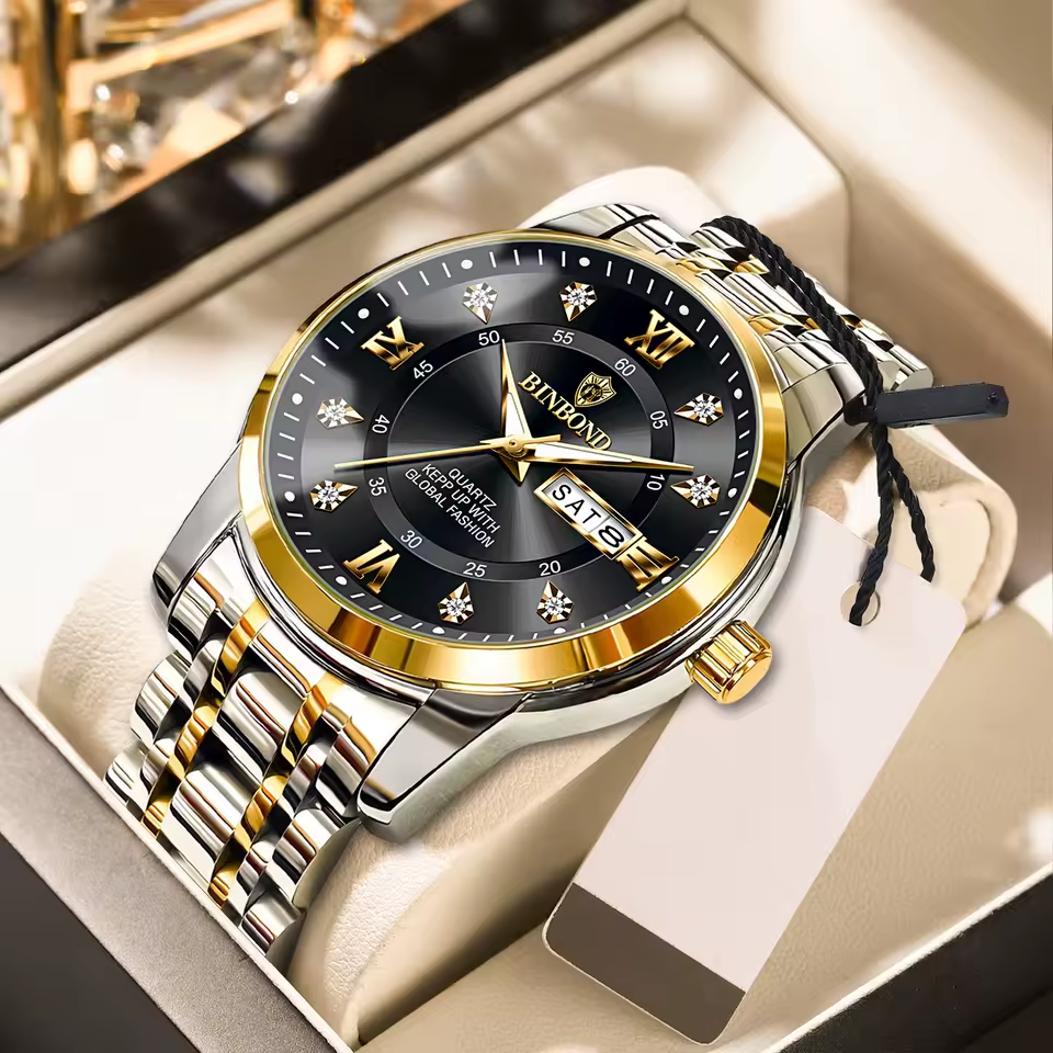 ApexSport Elite Diver - Men’s Luxury 3ATM Waterproof Quartz Date Watch