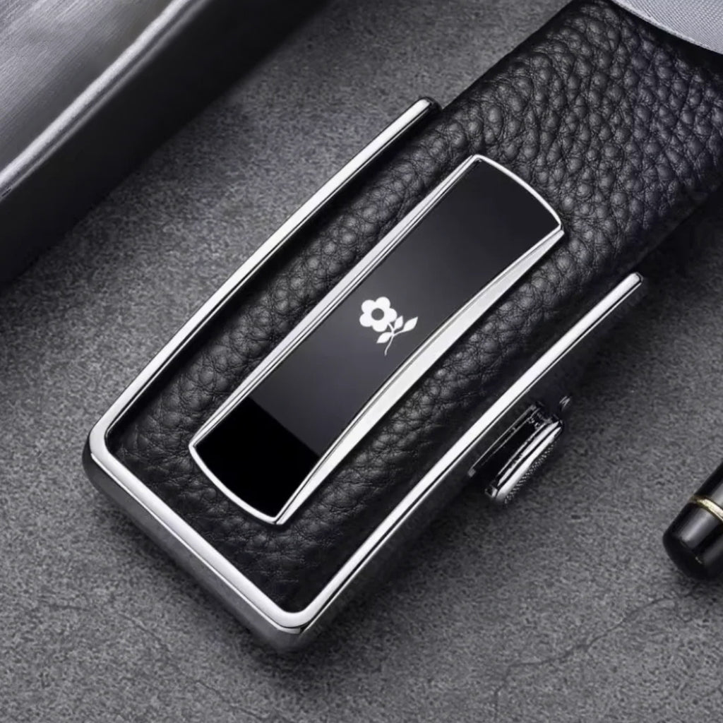 Executive Ratchet Belt - Montagut Executive Ratchet Belt – Full-Grain Cowhide Automatic Buckle