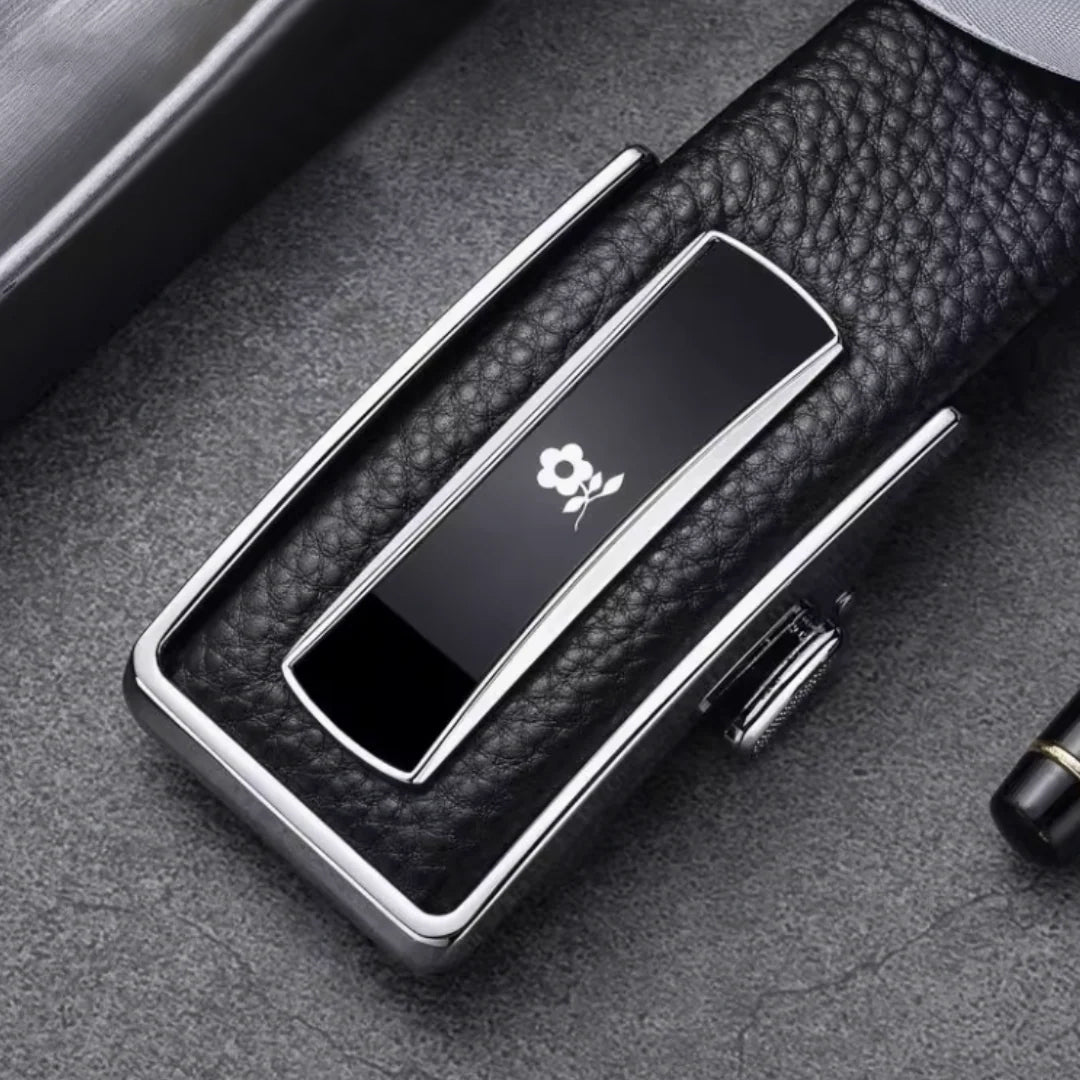 Executive Ratchet Belt - Montagut Executive Ratchet Belt – Full-Grain Cowhide Automatic Buckle