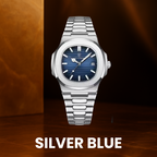 Horizon Classic – Men's Square Luxury Quartz Watch – Stainless Steel, Luminous Display, Date Feature, Waterproof Design