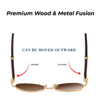 Woodland Aura Ovals - TimberOval Unisex Designer Wooden Sunglasses