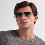 Premium Pilot Gradient Shades - Luxury Gradient Square Pilot Sunglasses with Metal Frame