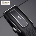 Premium Buckle Belt - 2025 Men’s Genuine Cowhide Leather Belt with Automatic Buckle – Sleek Business & Casual Style