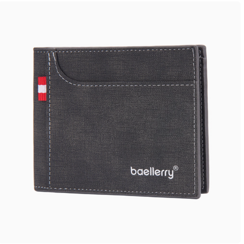 UrbanPilot Executive Wallet - Modern Canvas Men’s Bifold Leather Travel Wallet